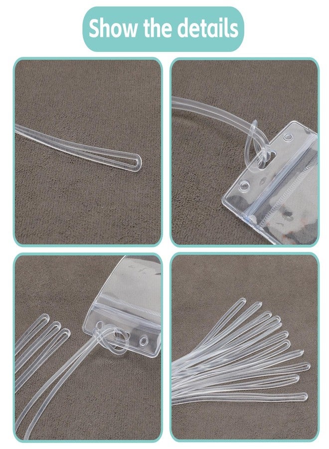 Koceci 120 PCS Luggage Tag Loops Clear Plastic Luggage Tags Luggage Tag and Label Straps Only Elastic Bag Tags for Travel Agencies and Schools Suitcases (Clear) - Image 3